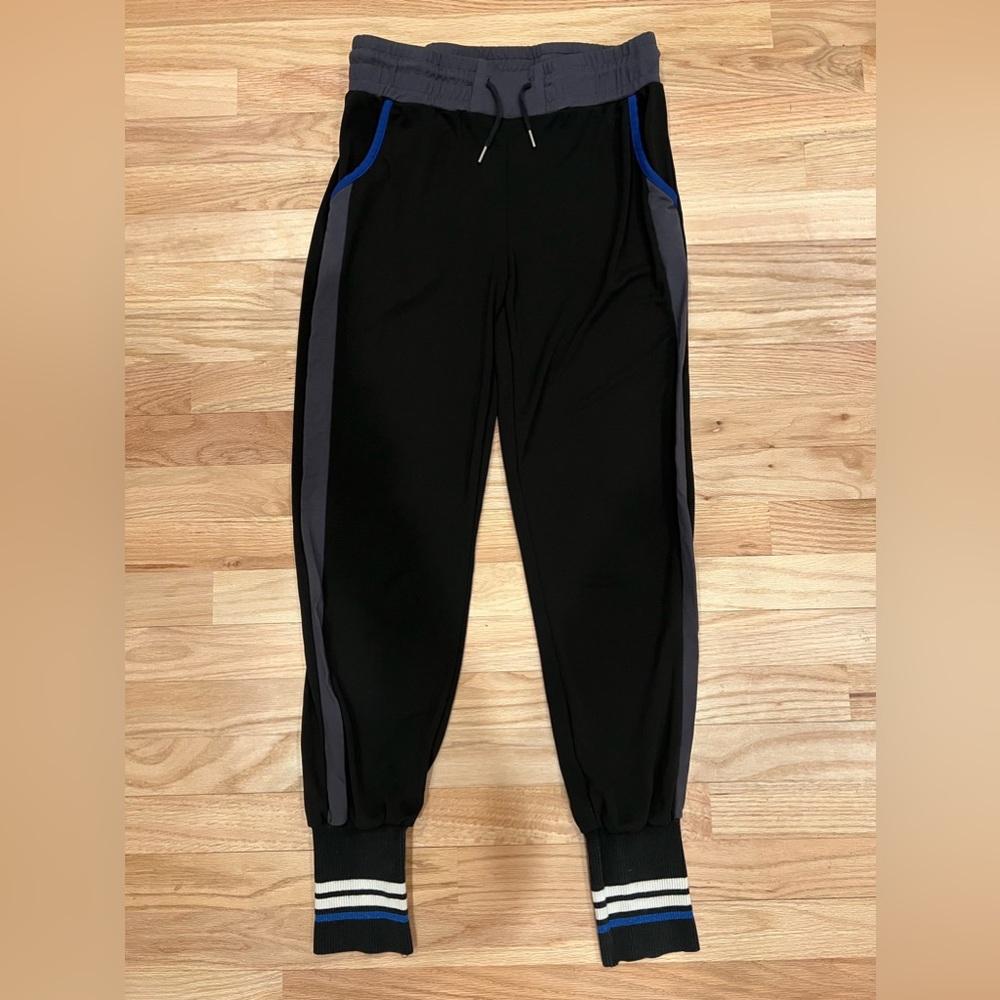 Desigual Black Gray Jogger Casual Lounge Pants Striped Cuffs